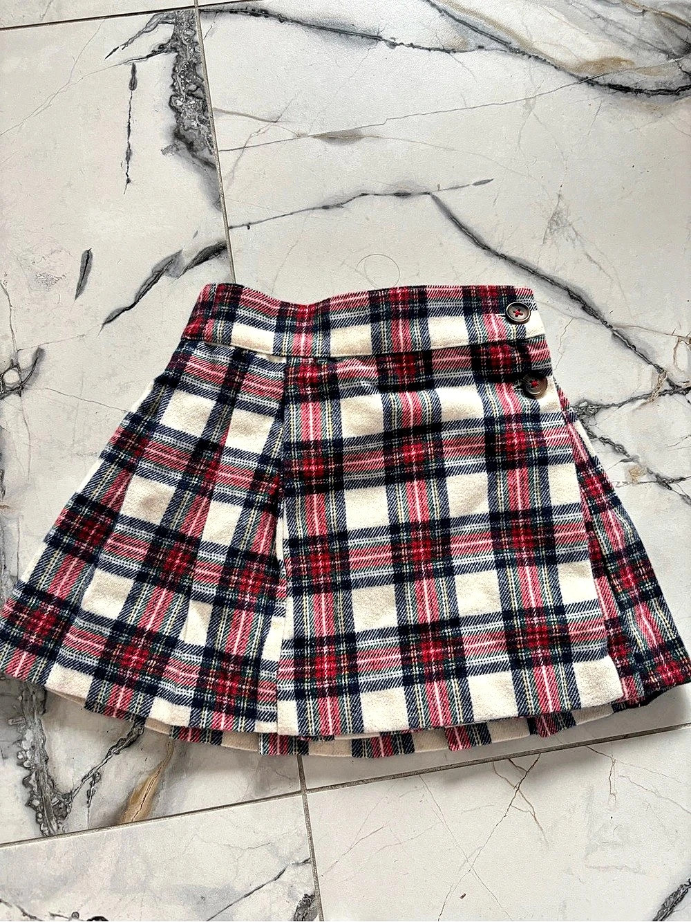 Mini Boden Tartan Pleated Skirtl